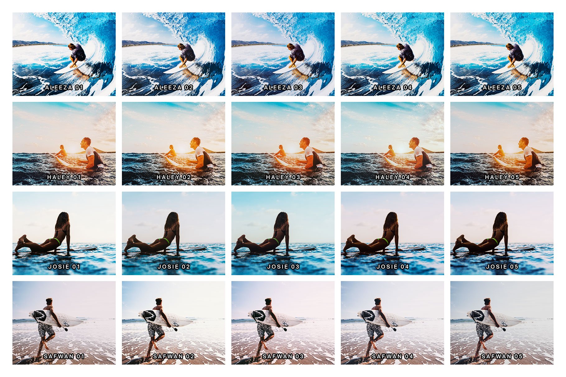 20 Surfer Lightroom Presets and LUTspreview image.