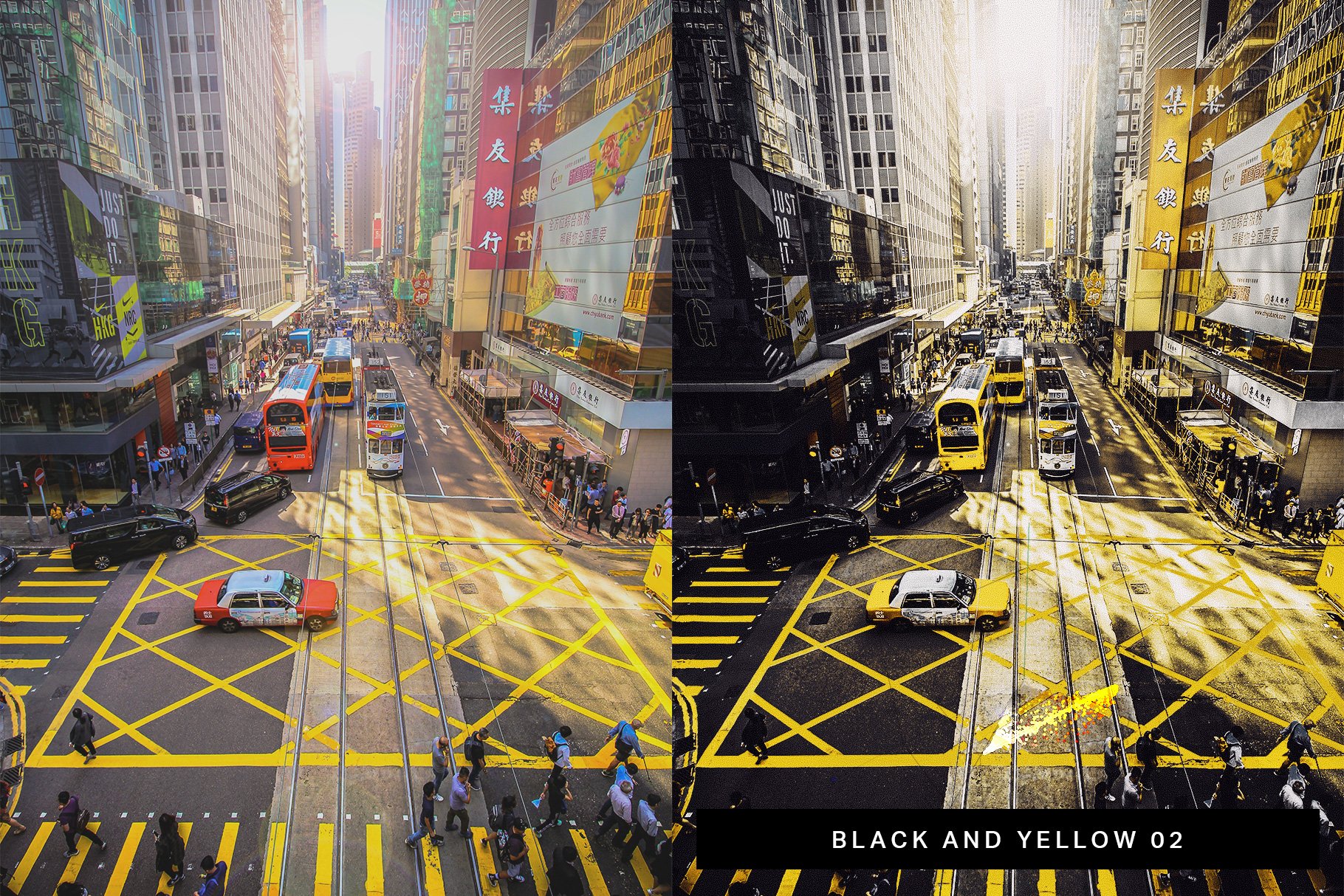 50 Black & Yellow Lightroom Presetspreview image.