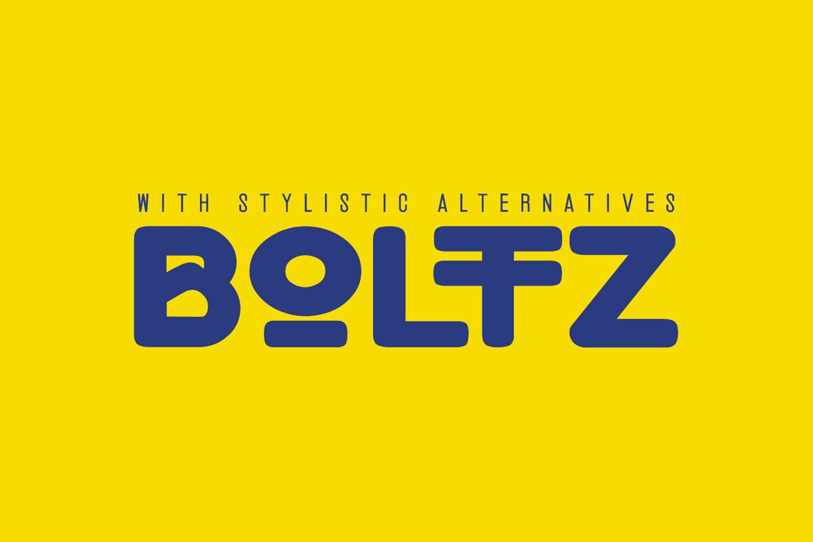 BOLTZ - Unique Display Typeface preview image.