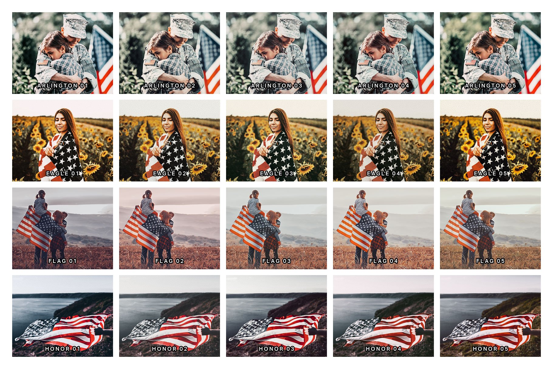 20 Memorial Day Lightroom Presetspreview image.