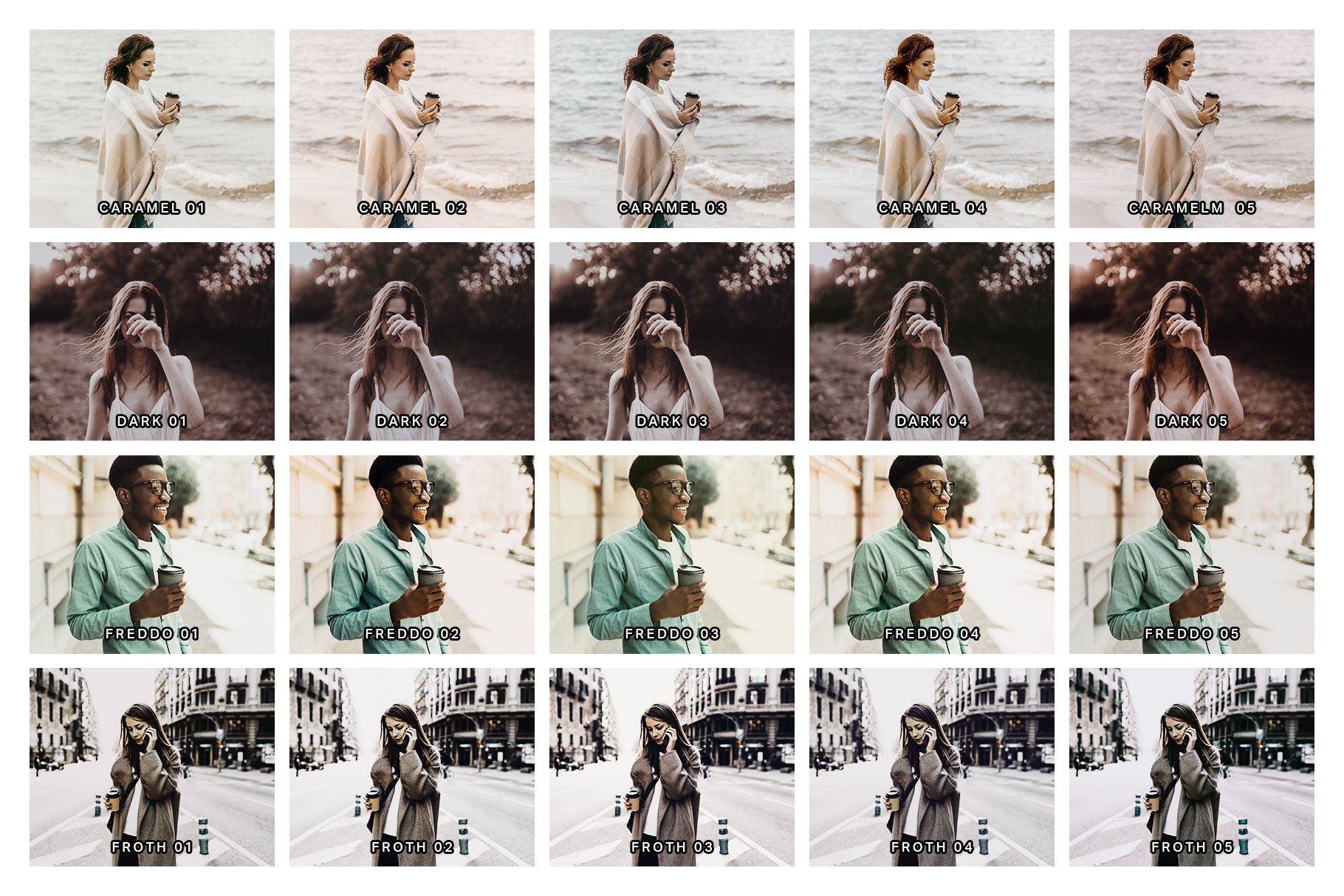 20 Cappuccino Lightroom Presets LUTspreview image.