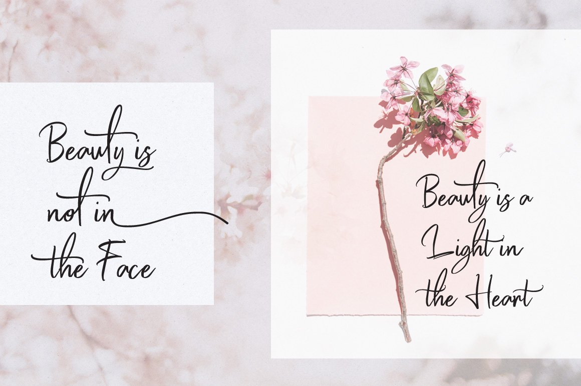 Hello Beauty - Handwritten Font preview image.