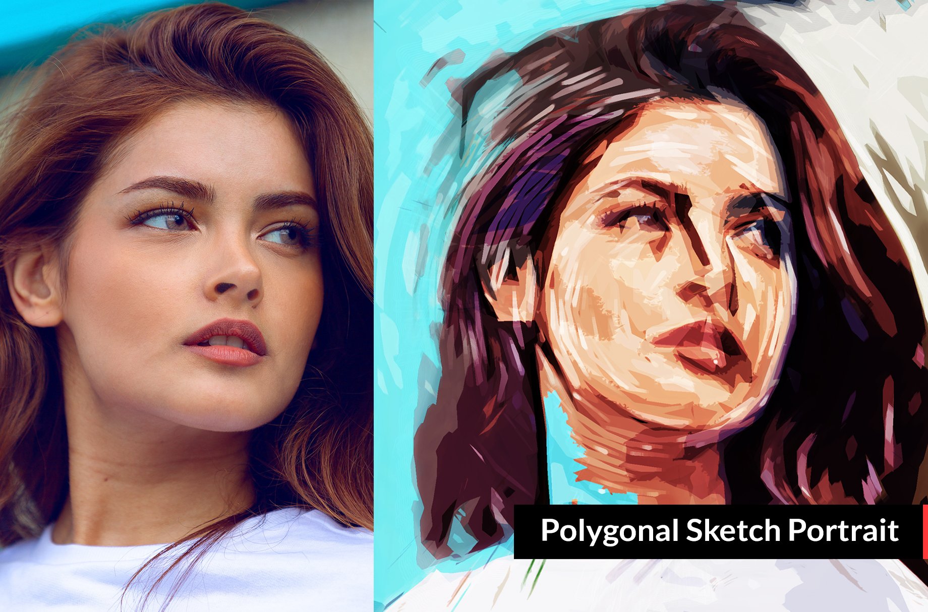 Polygonal Sketch Portraitpreview image.
