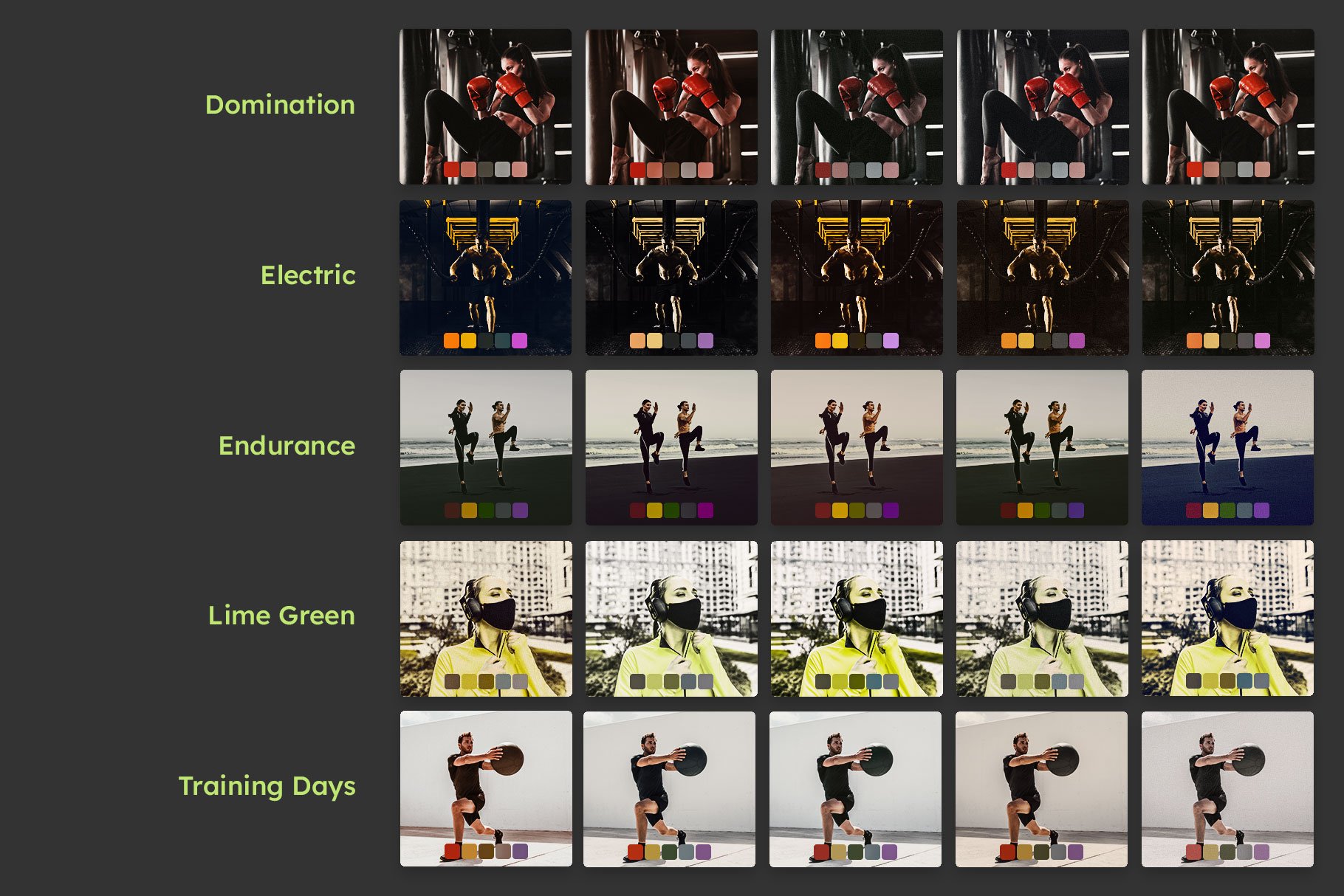 25 Athletic Lightroom Presets LUTspreview image.