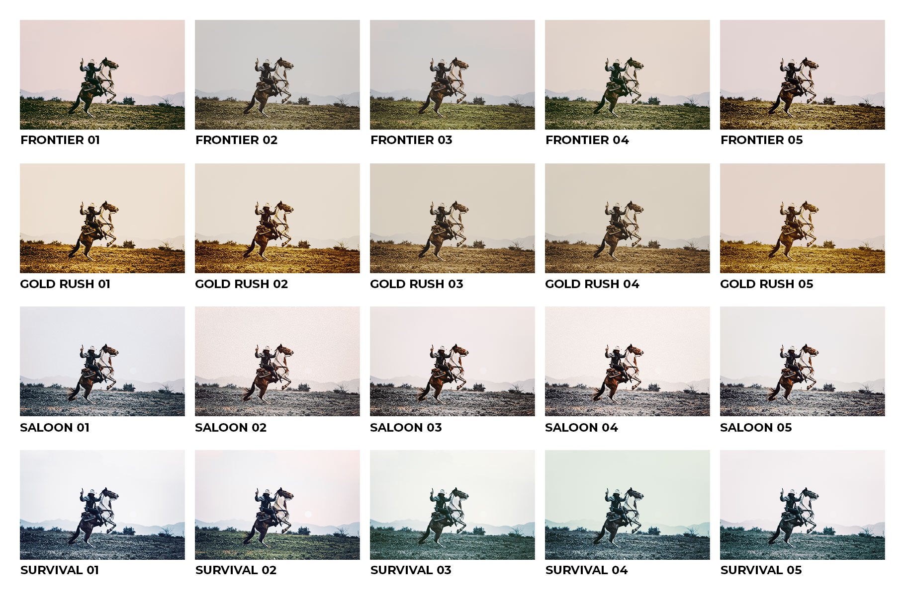 20 Wild West Lightroom Presets LUTspreview image.