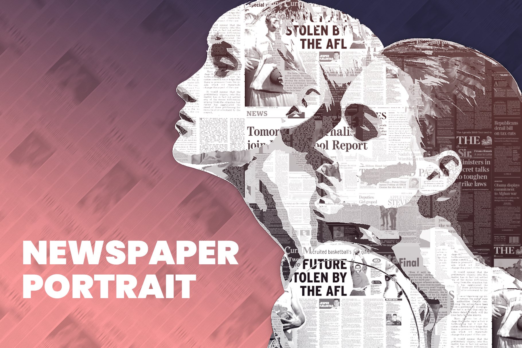 Newspaper Portrait PS Actioncover image.