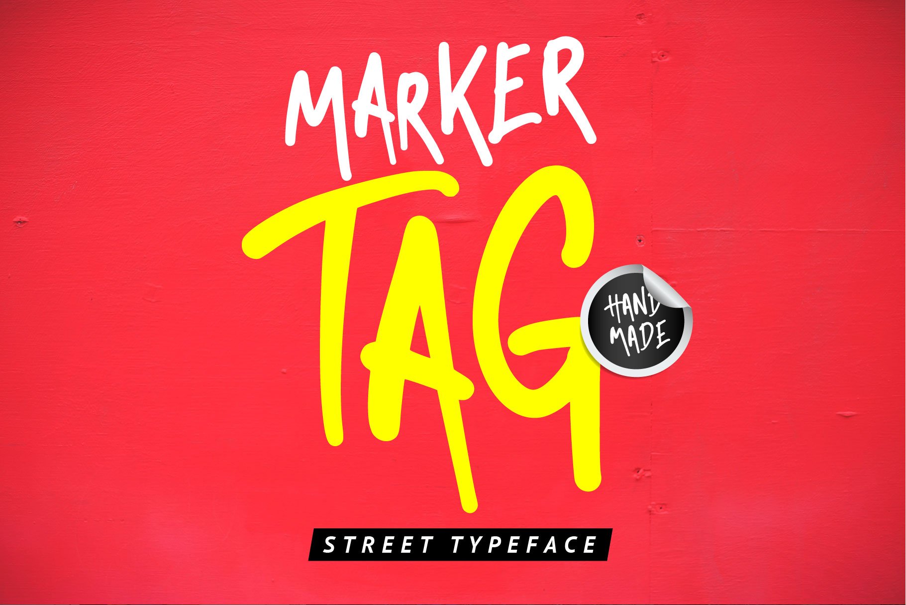 Marker Tag urban graffiti font cover image.