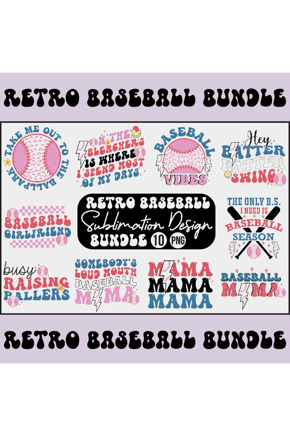 Retro Baseball Sublimation Design Bundle - MasterBundles