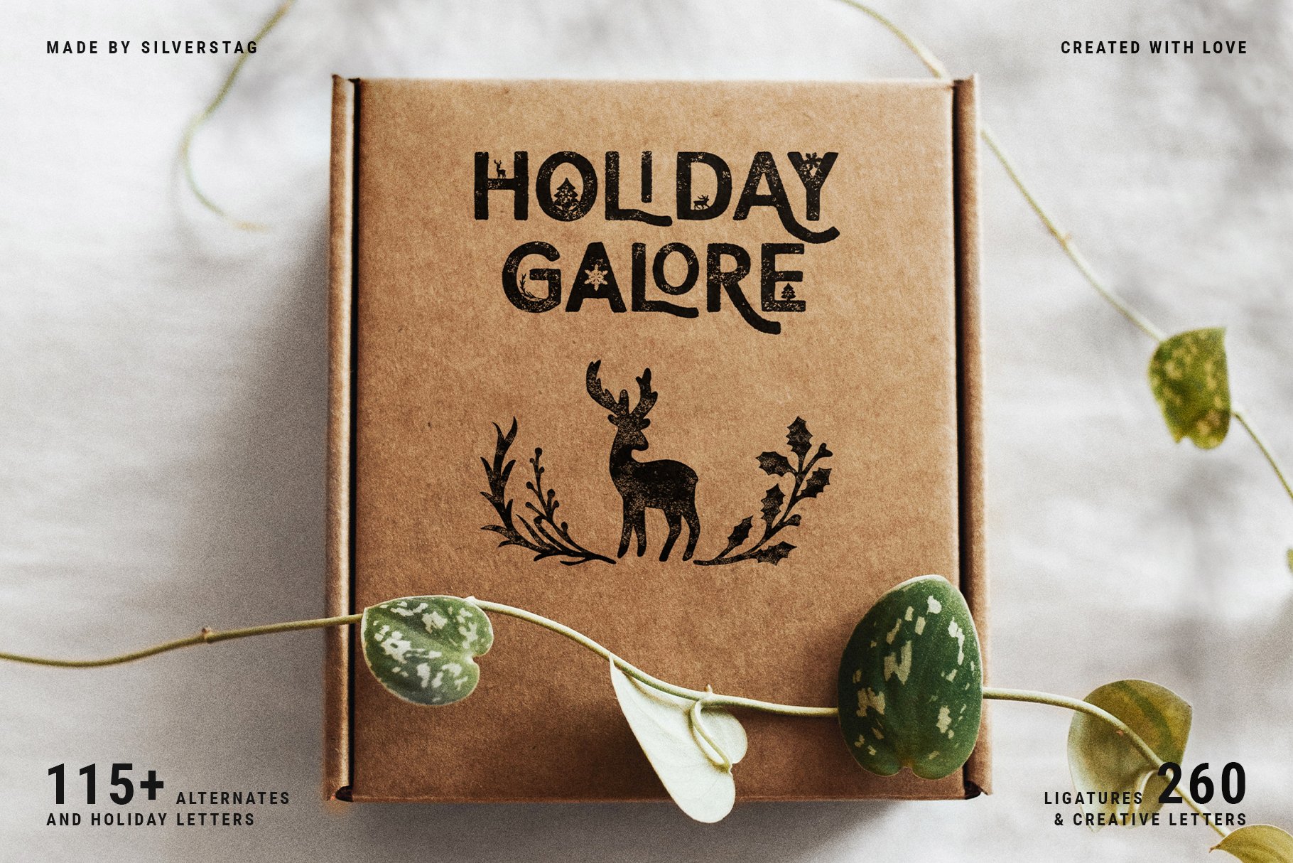 Holiday Galore - Hand-Drawn Font Duo preview image.