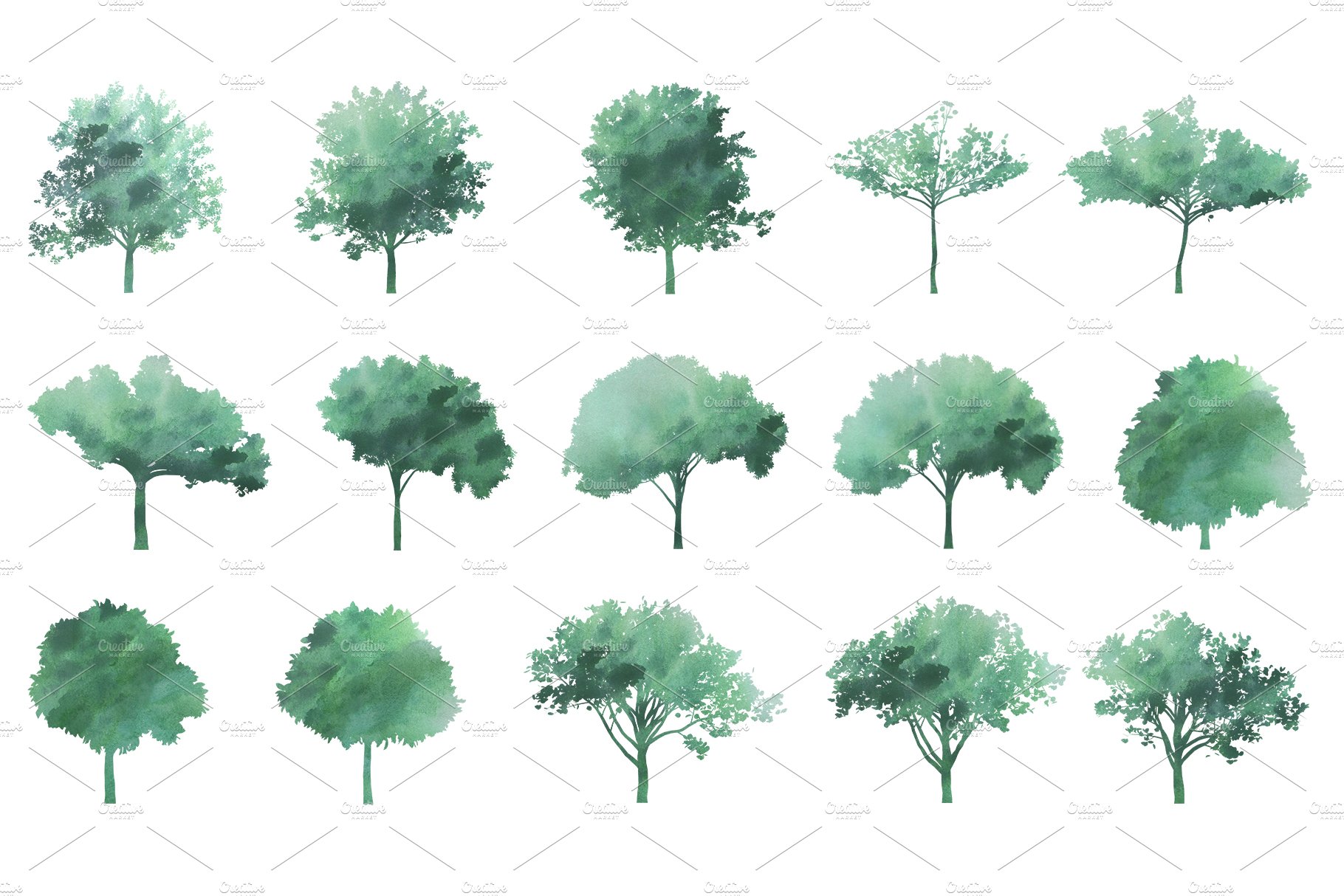 Trees in AutoCAD | Download CAD free (660.79 KB) | Bibliocad