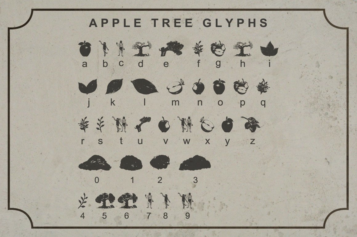 Apple Tree Decorative Font preview image.