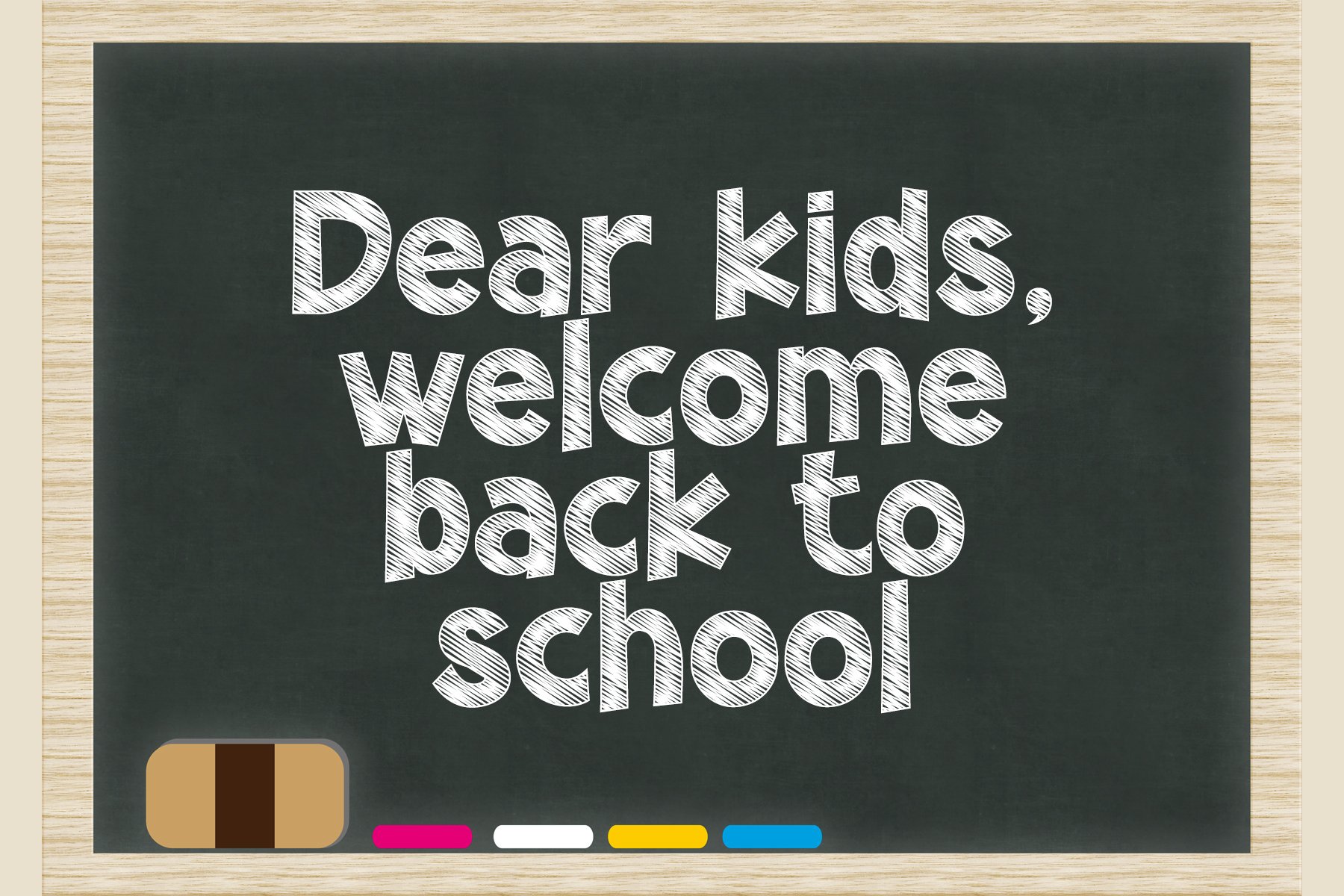 School and Chalk - Kids Font preview image.