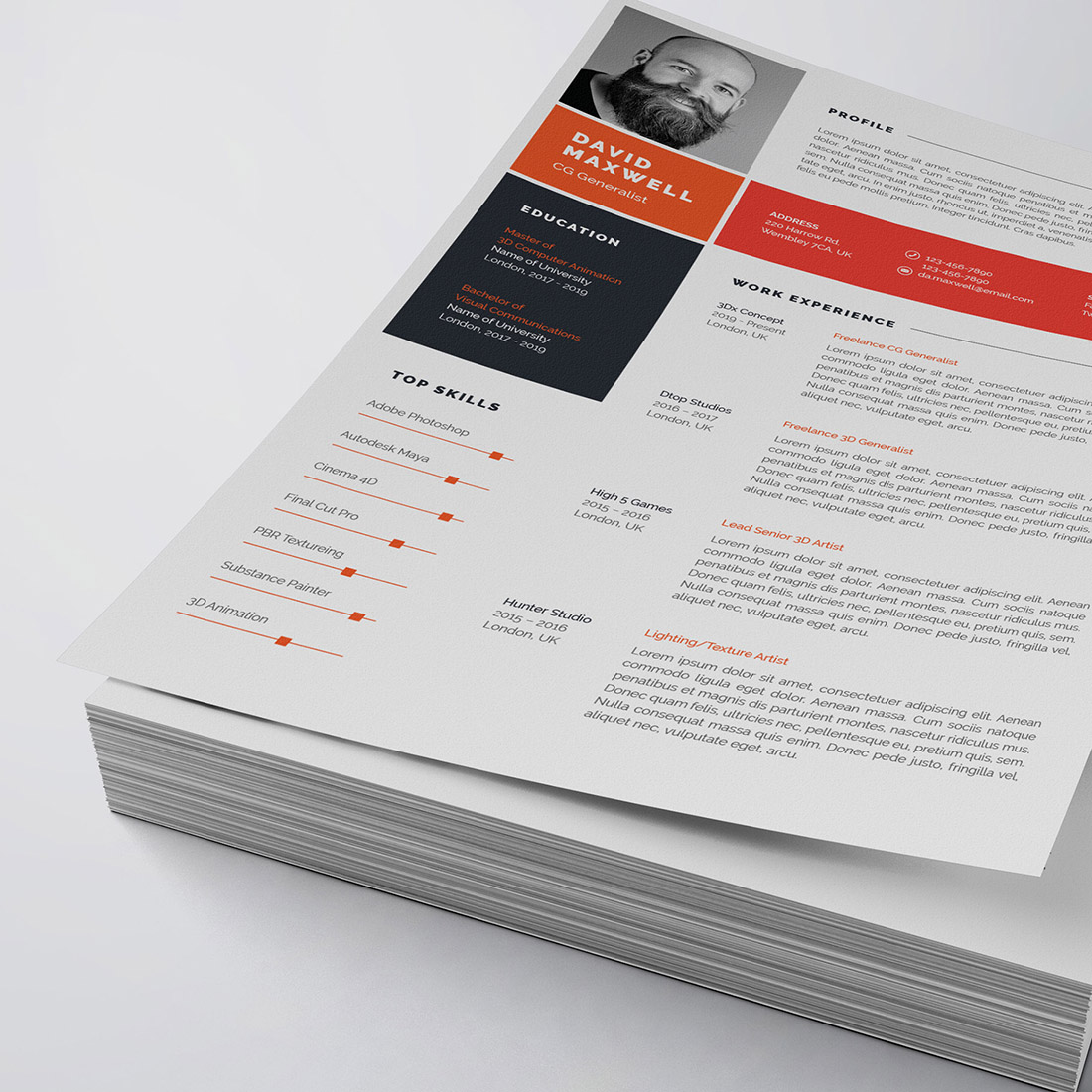 Clean and professional resume template.