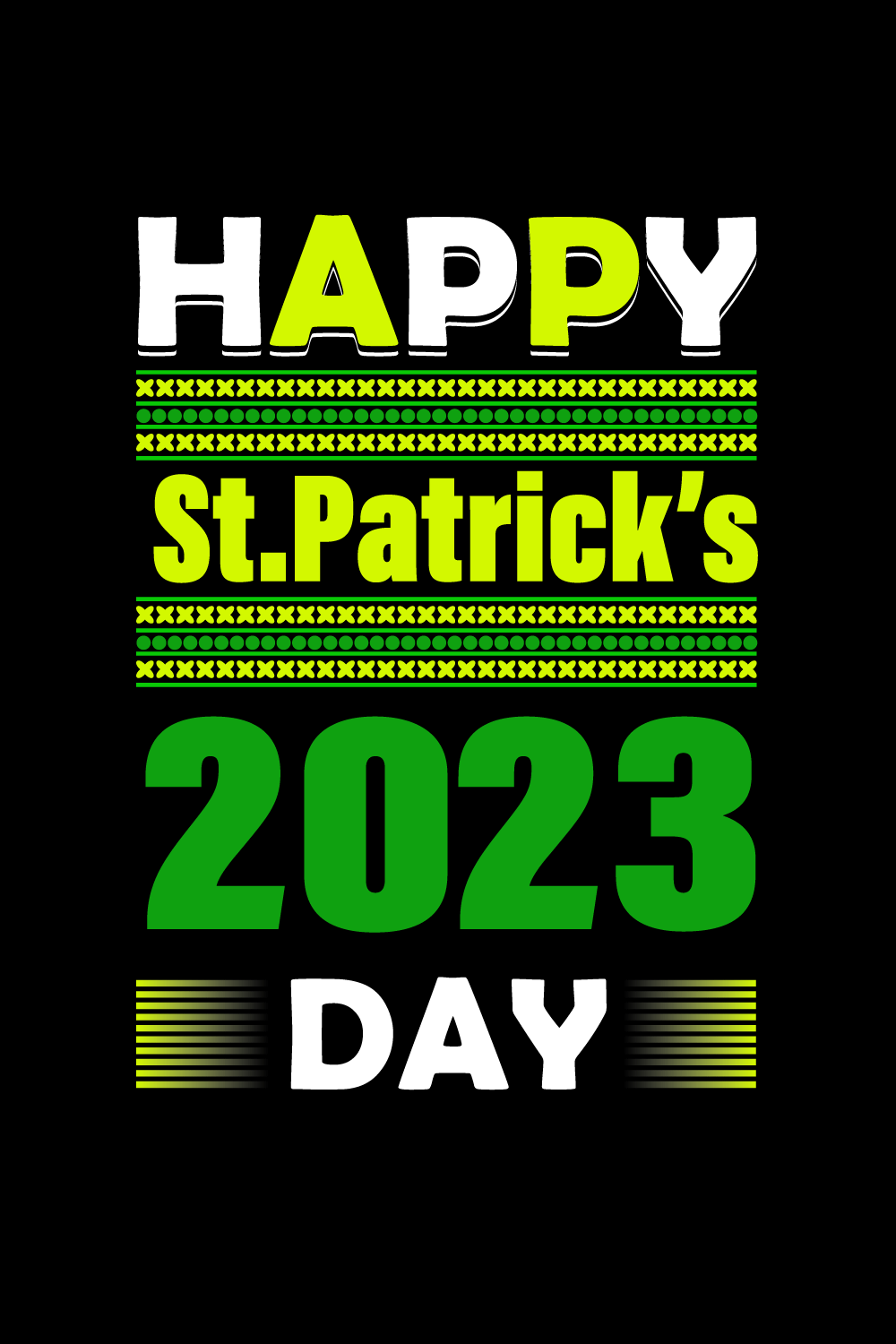 StPatrick’s t-shirt design pinterest preview image.