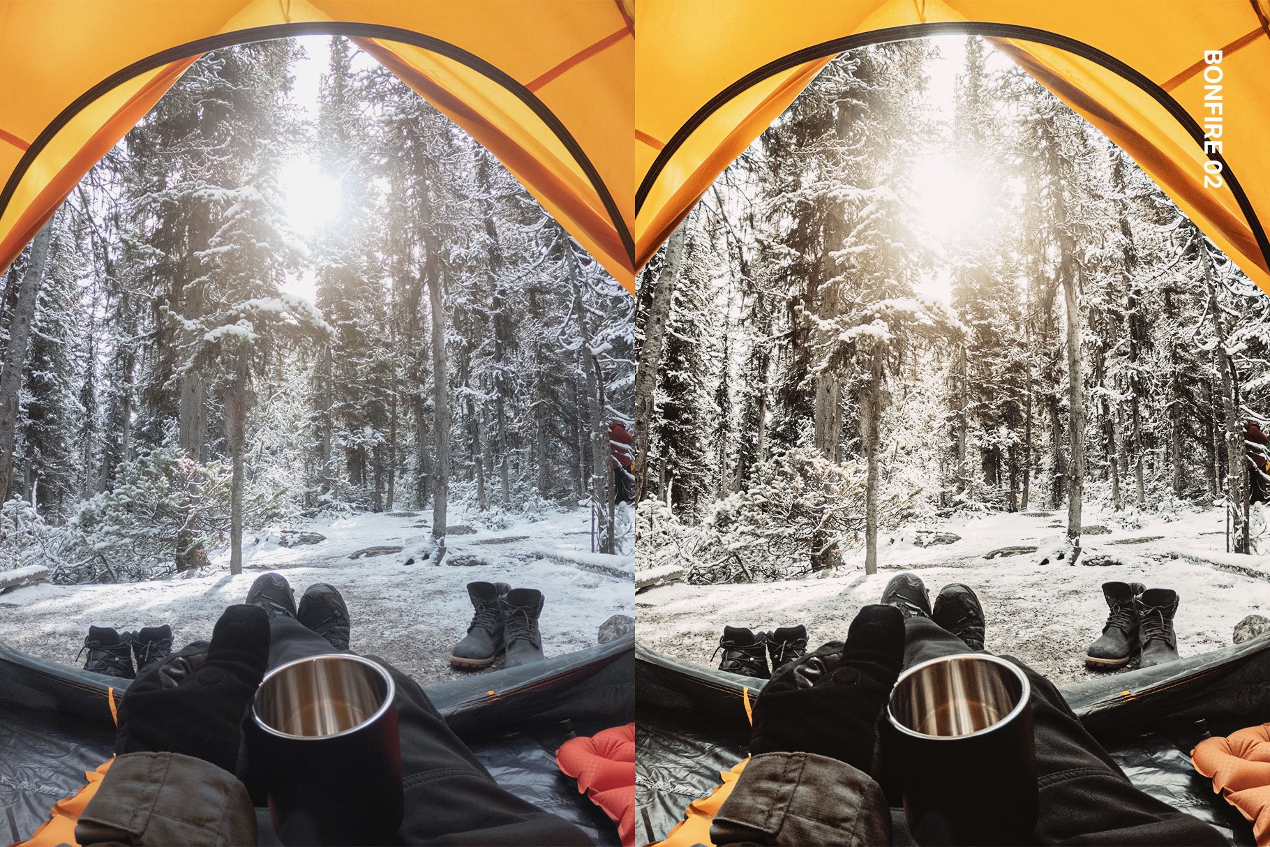 25 Winter Camping Lightroom Presetspreview image.
