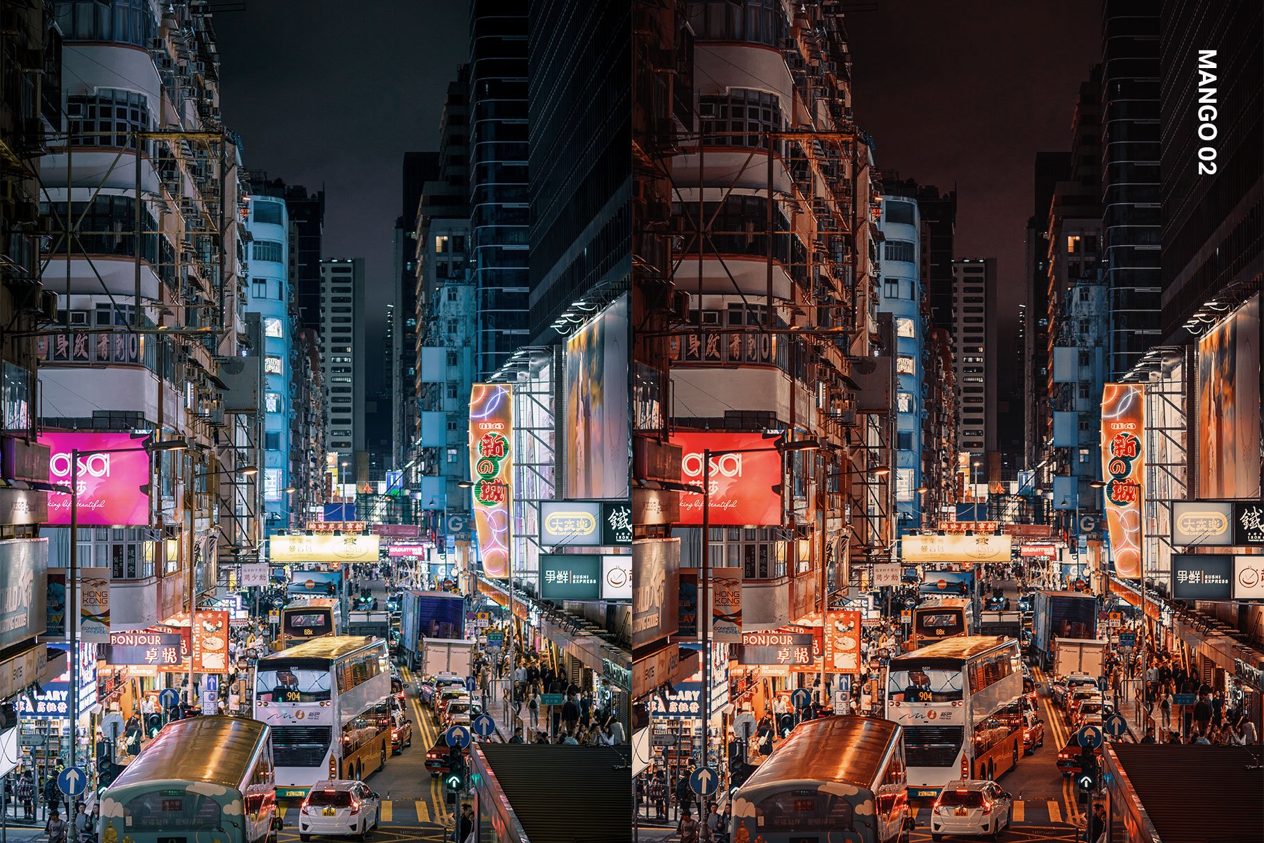 Hong Kong at Night Lightroom Presetspreview image.