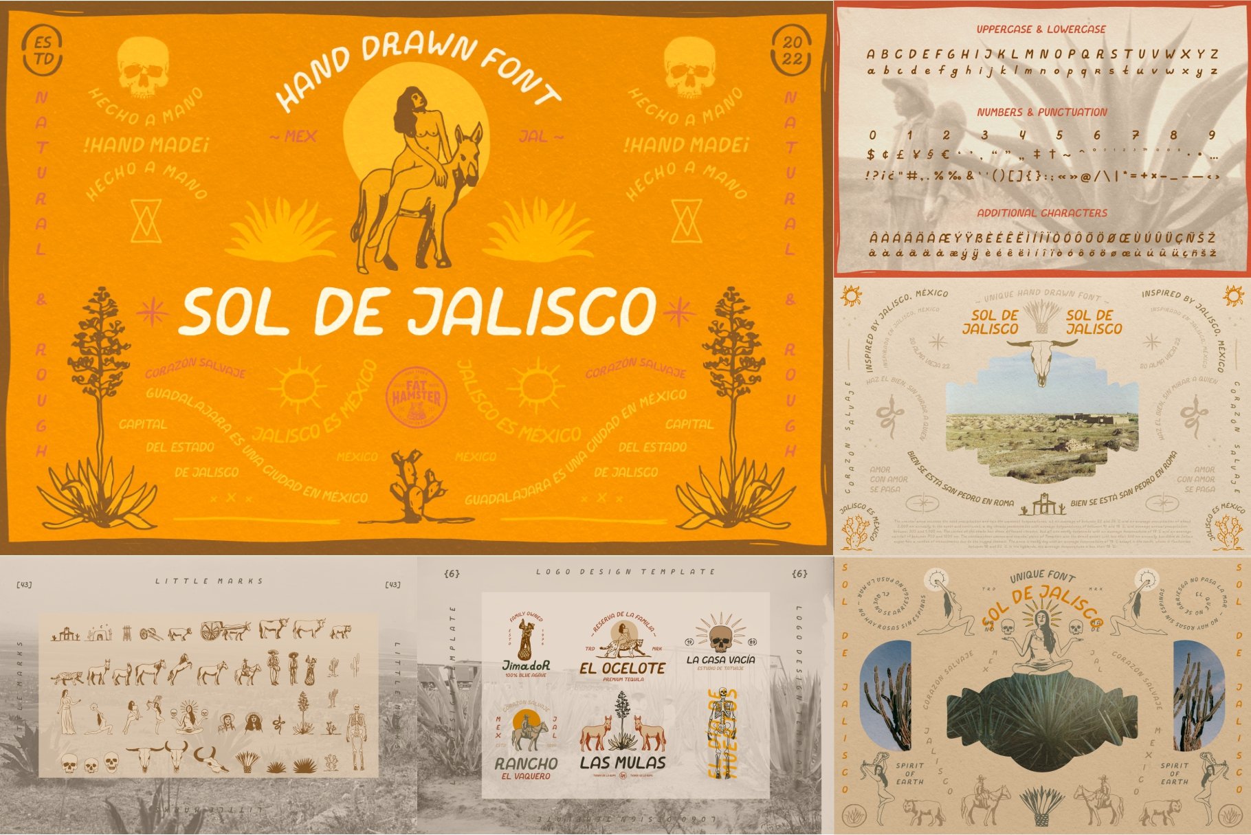 03 font bundle sol de jalisco mexican font discount logo illustration 463