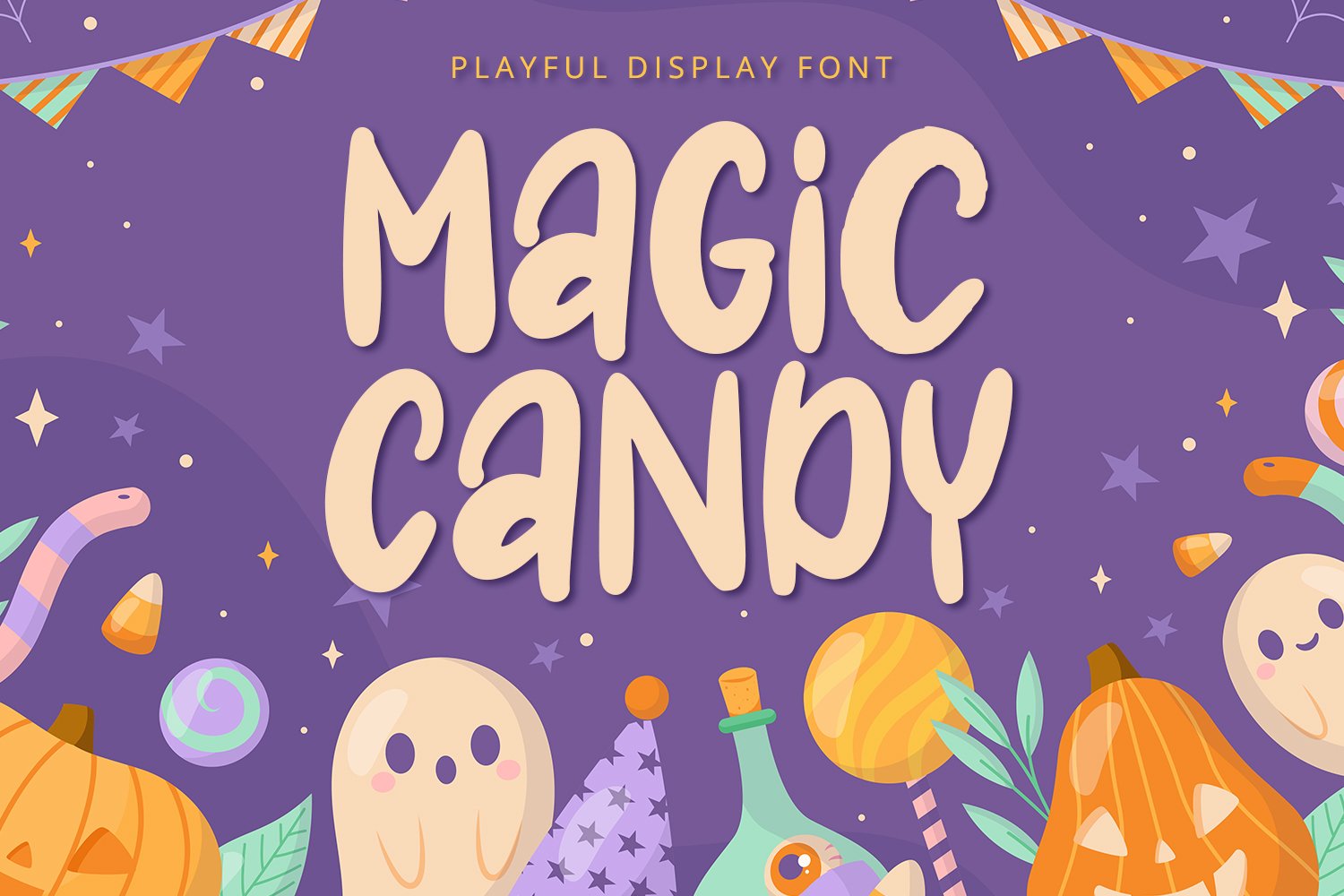 Magic Candy - Playful Display Font cover image.