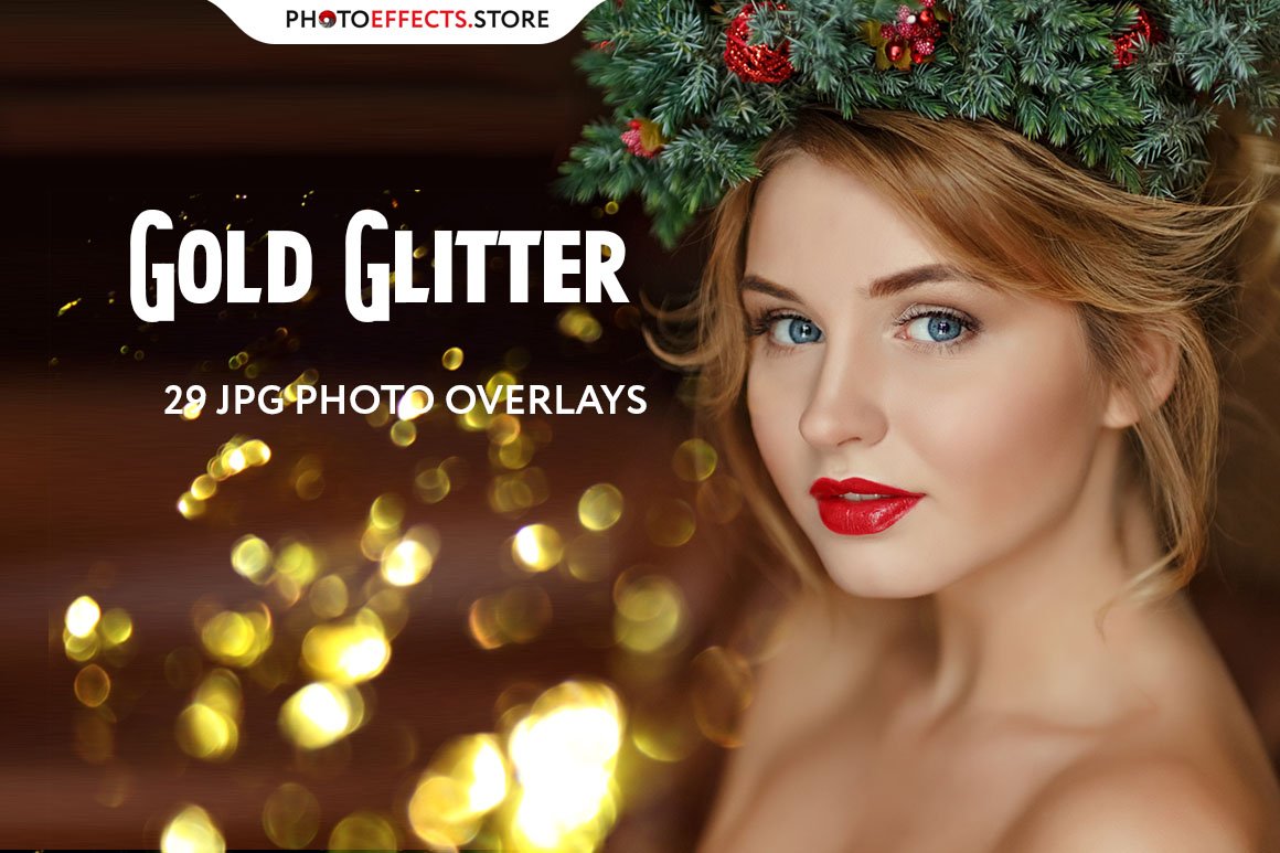 29 Gold Glitter Photo Overlayscover image.