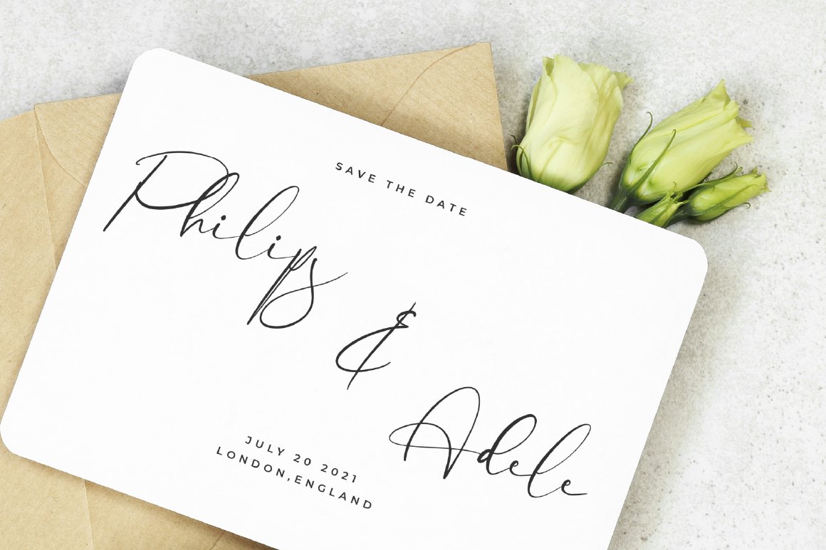 Halestond - Wedding Script Font preview image.