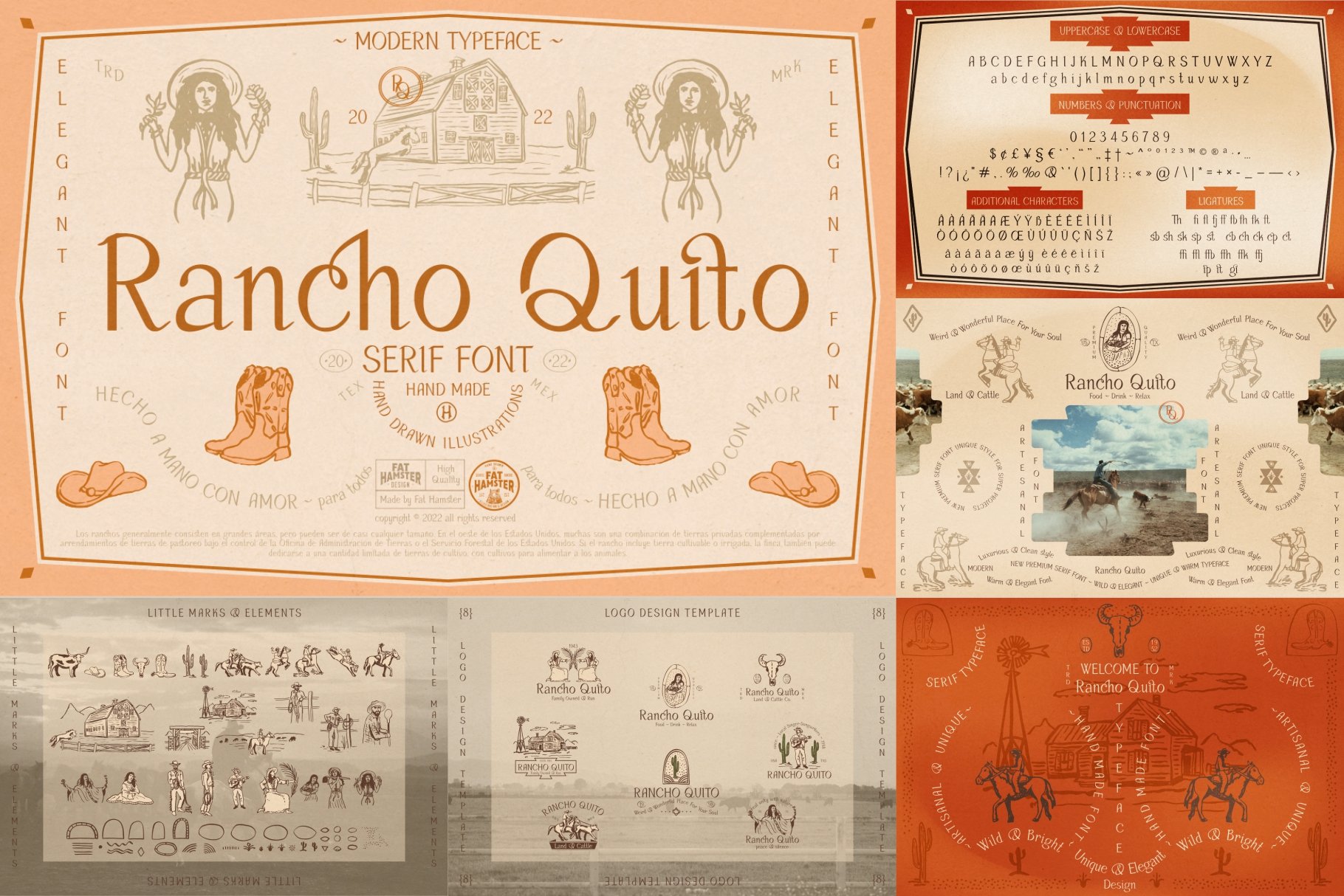 04 font bundle rancho quito southwestern font discount logo illustration 619