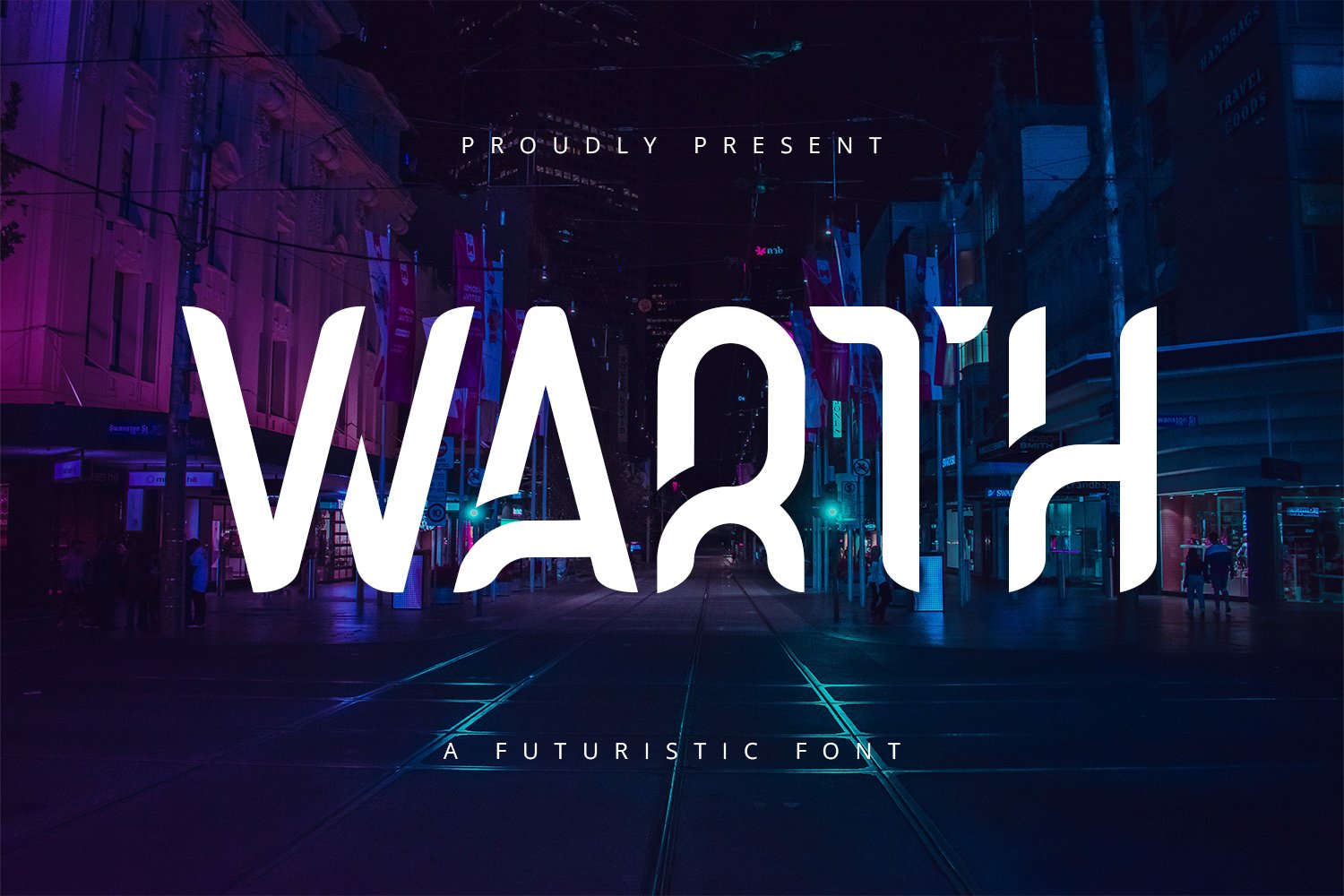 Warth - Futuristic Display Font cover image.