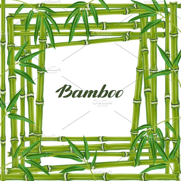 Bamboo frame.