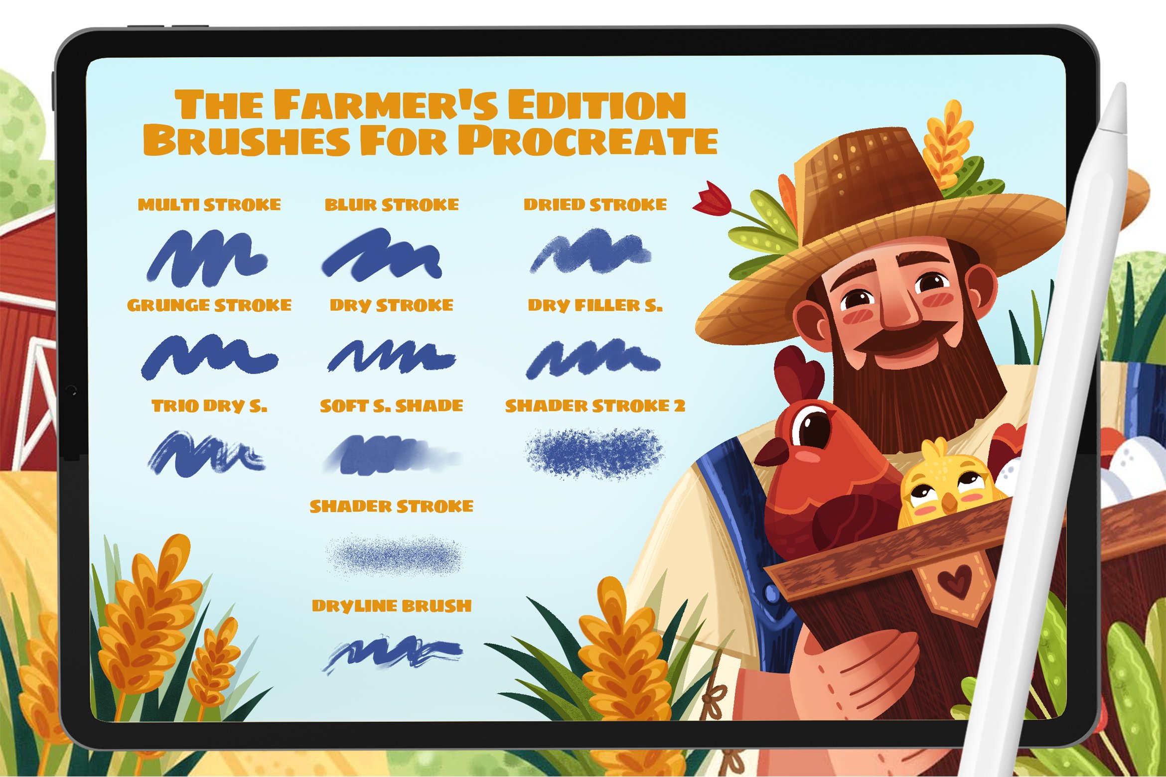 The Farmer’s Procreate Brushespreview image.