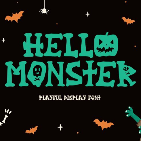 Hello Monster - Playful Display Font cover image.