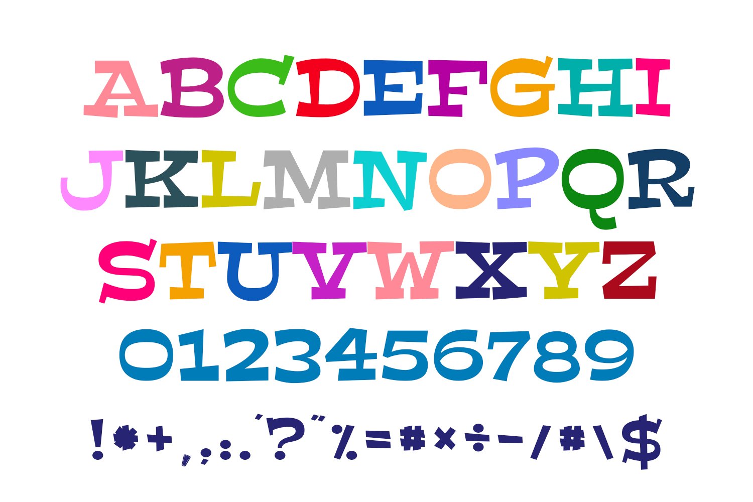 Cowboy Kids Font preview image.