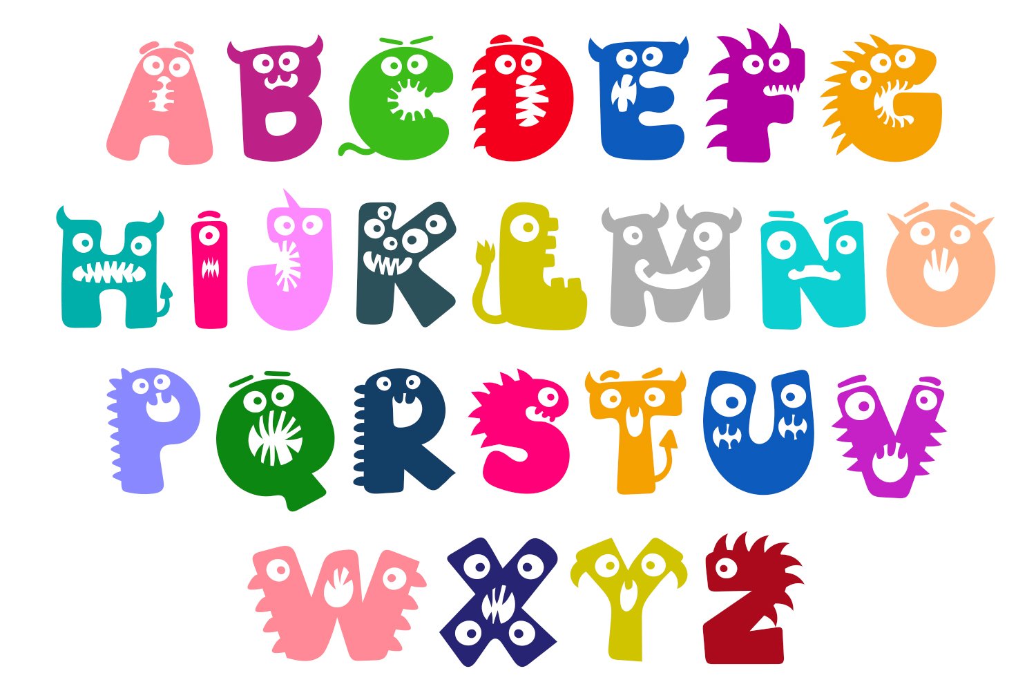 05 halloween monsters font 542