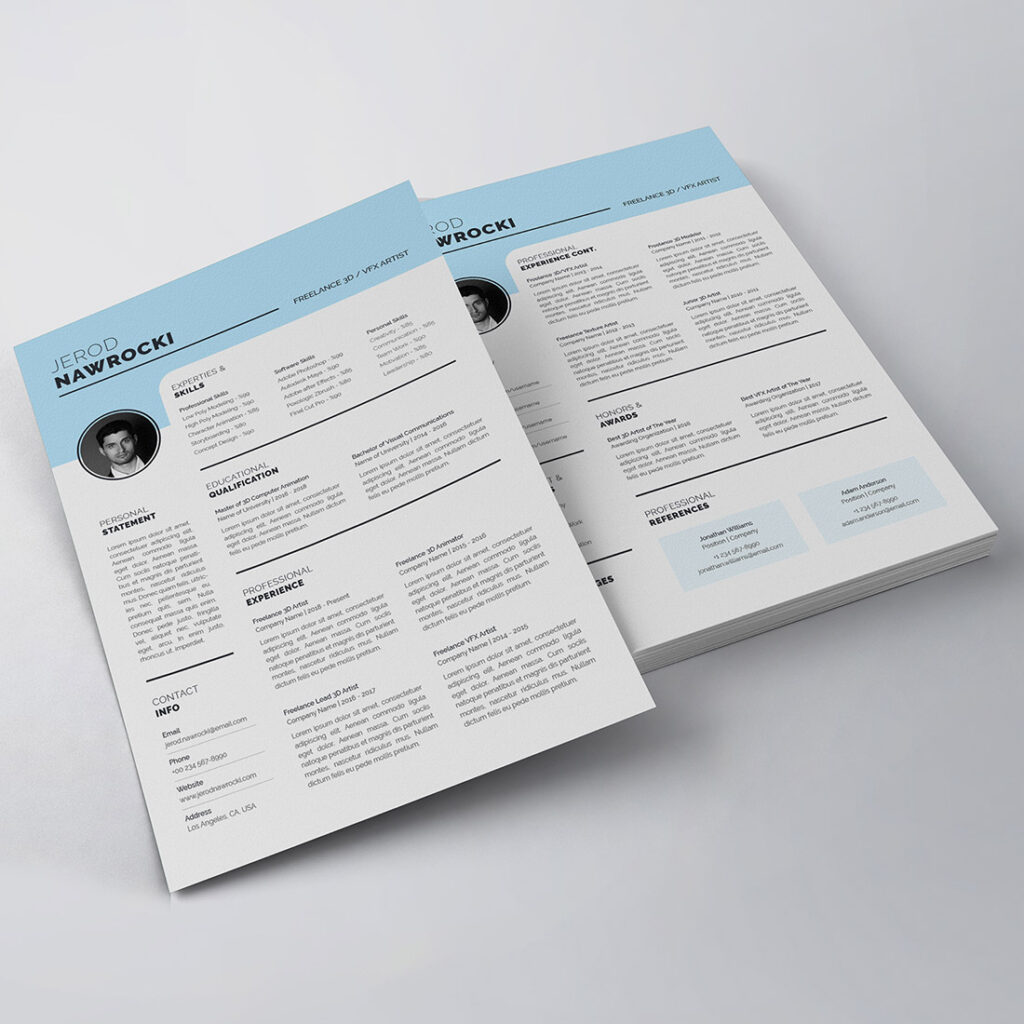 Professional Dentist Resume/CV Template Design - MasterBundles