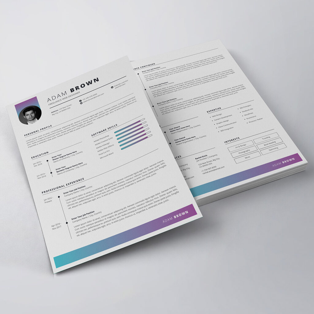 Clean Resume Examples - MasterBundles