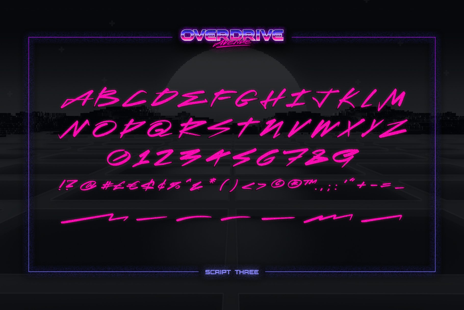 Overdrive Sunset Font · 1001 Fonts