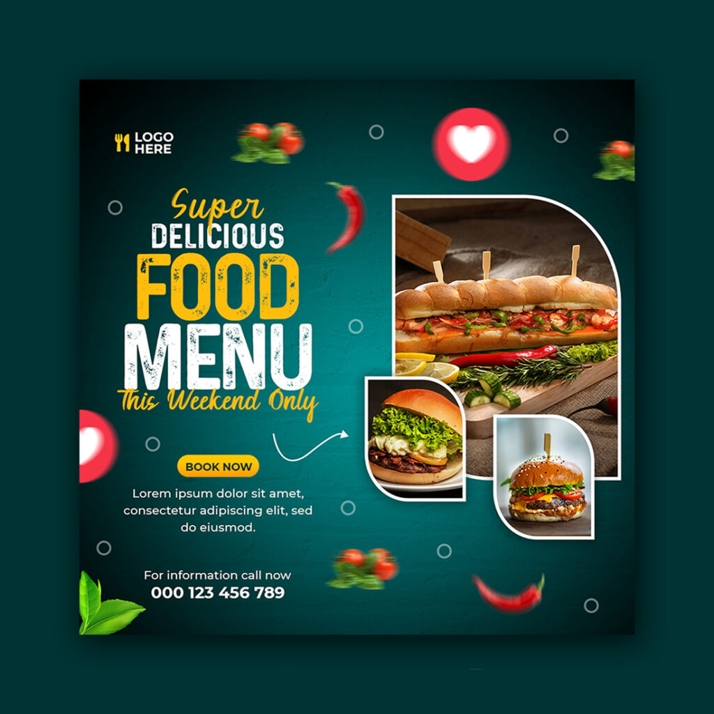 20+ Beautiful Food and restaurant social media Banner post templates ...