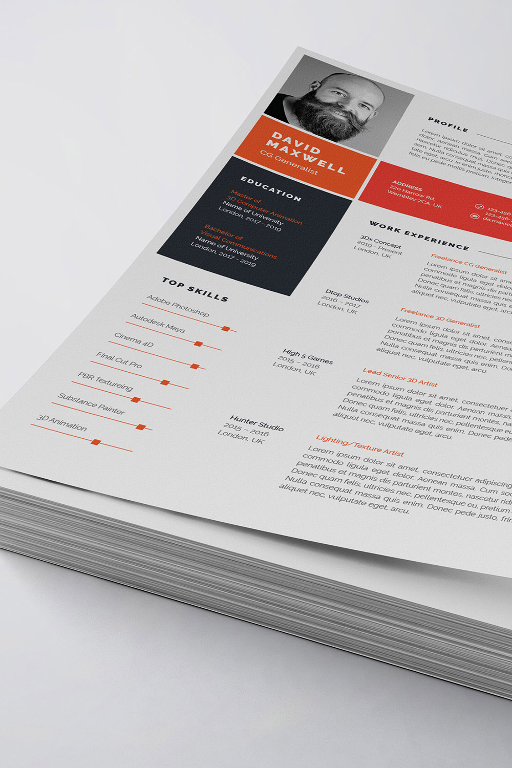 Clean and professional resume template.