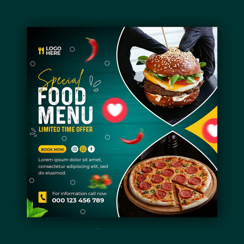 20+ Beautiful Food and restaurant social media Banner post templates ...