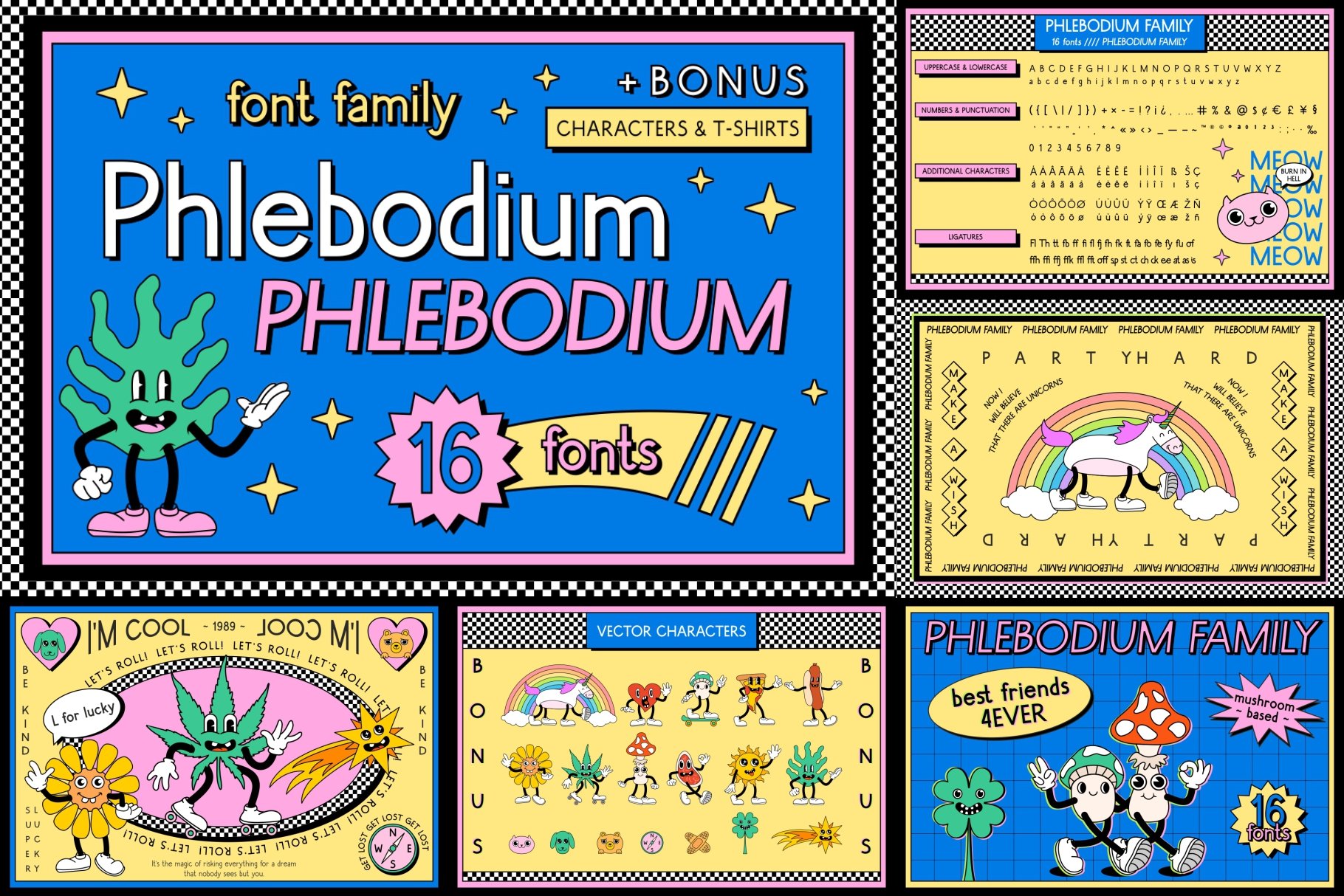 08 font bundle phlebodium font discount 90s 80s nostalgia logo illustration 264