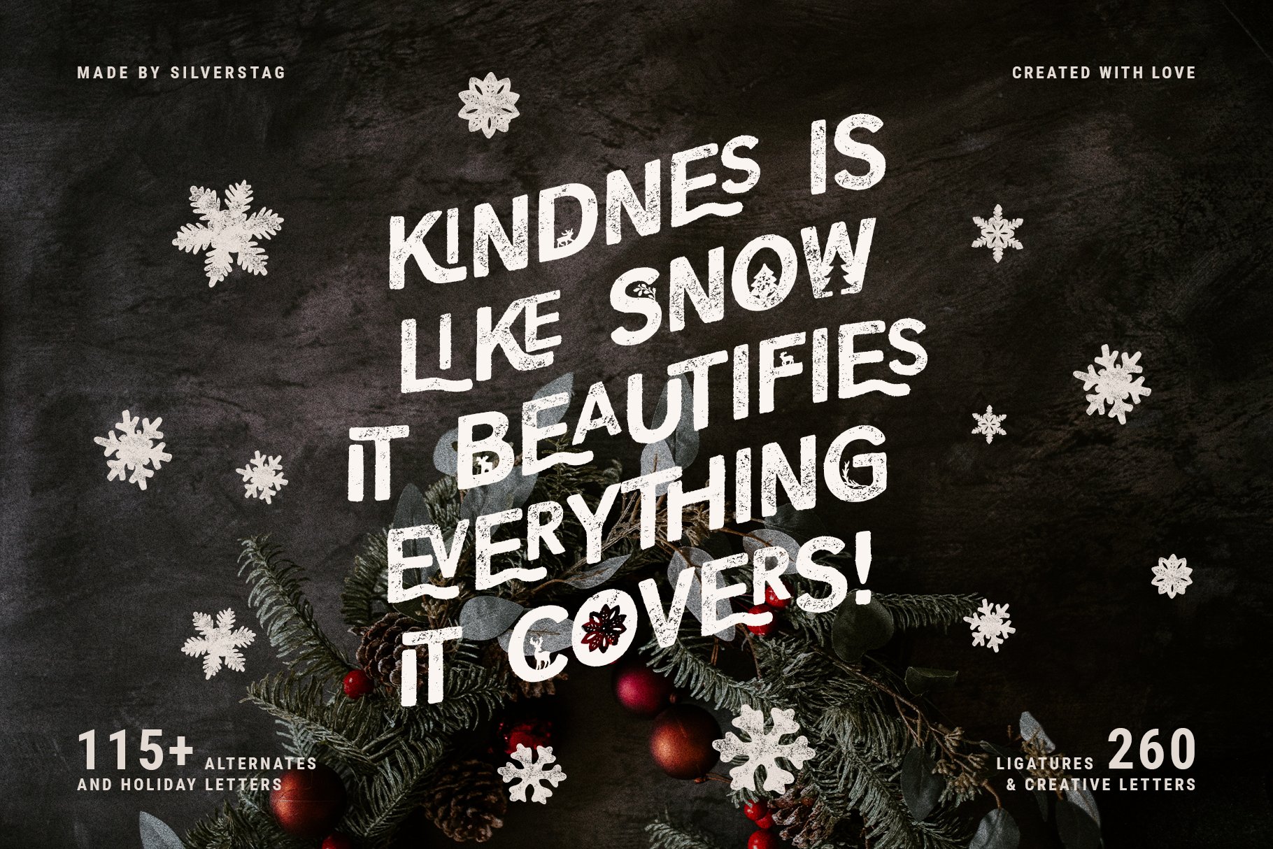 08 holiday galore font duo by silver stag 899