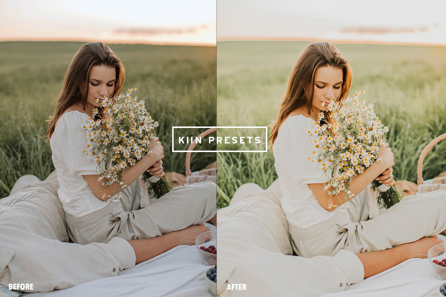 08kiin lightroom presets summer presets summer filter influencer presets blogger filter outdoor presets spring aesthetic presets meadow preset 215