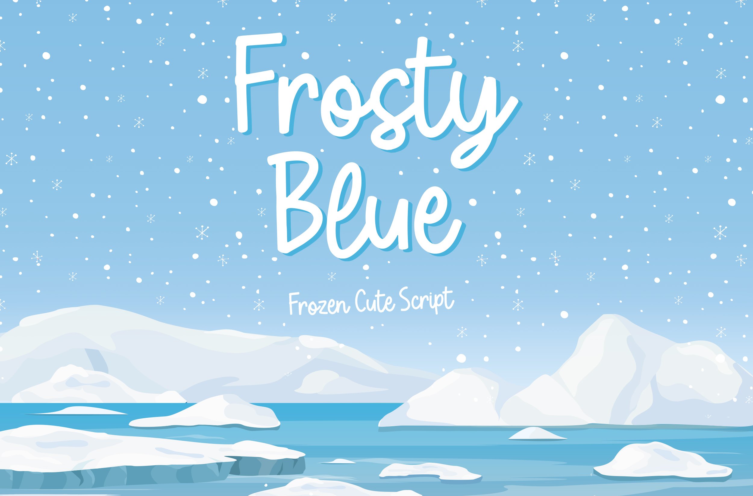 Frosty Blue - Cute Handwritten Fonts cover image.