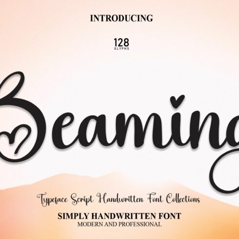 Beaming | Script Font cover image.