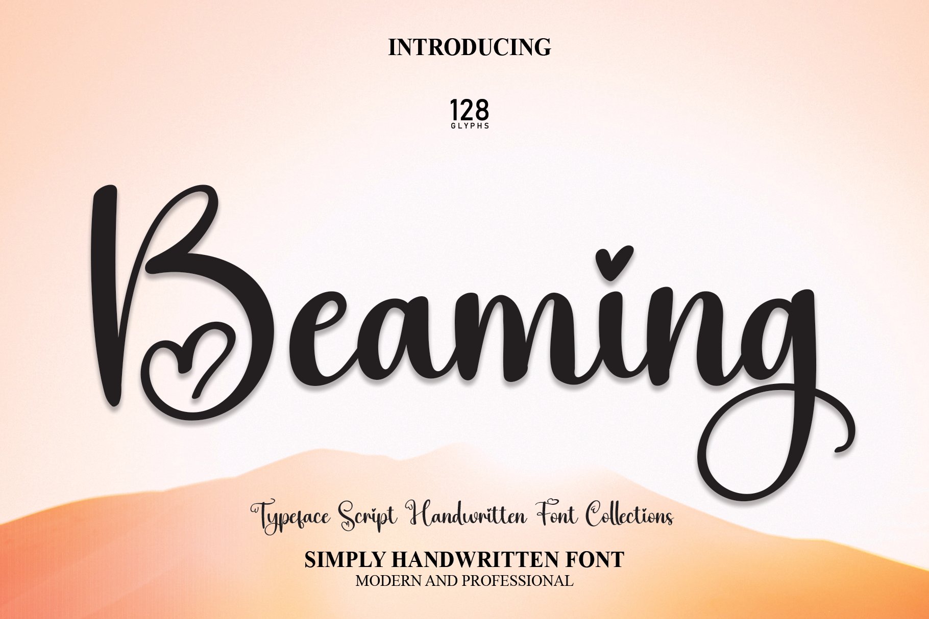 Beaming | Script Font cover image.