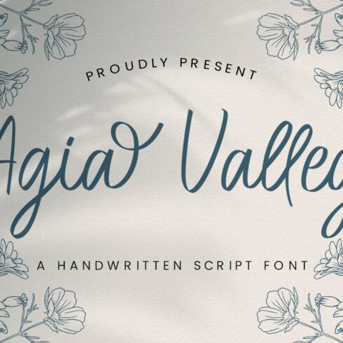 Agia Valley - Handwritten Font cover image.