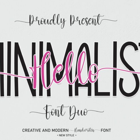 Hello Minimalist | Font Duo cover image.