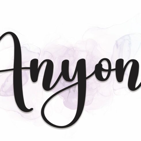 Anyone | Script Font cover image.