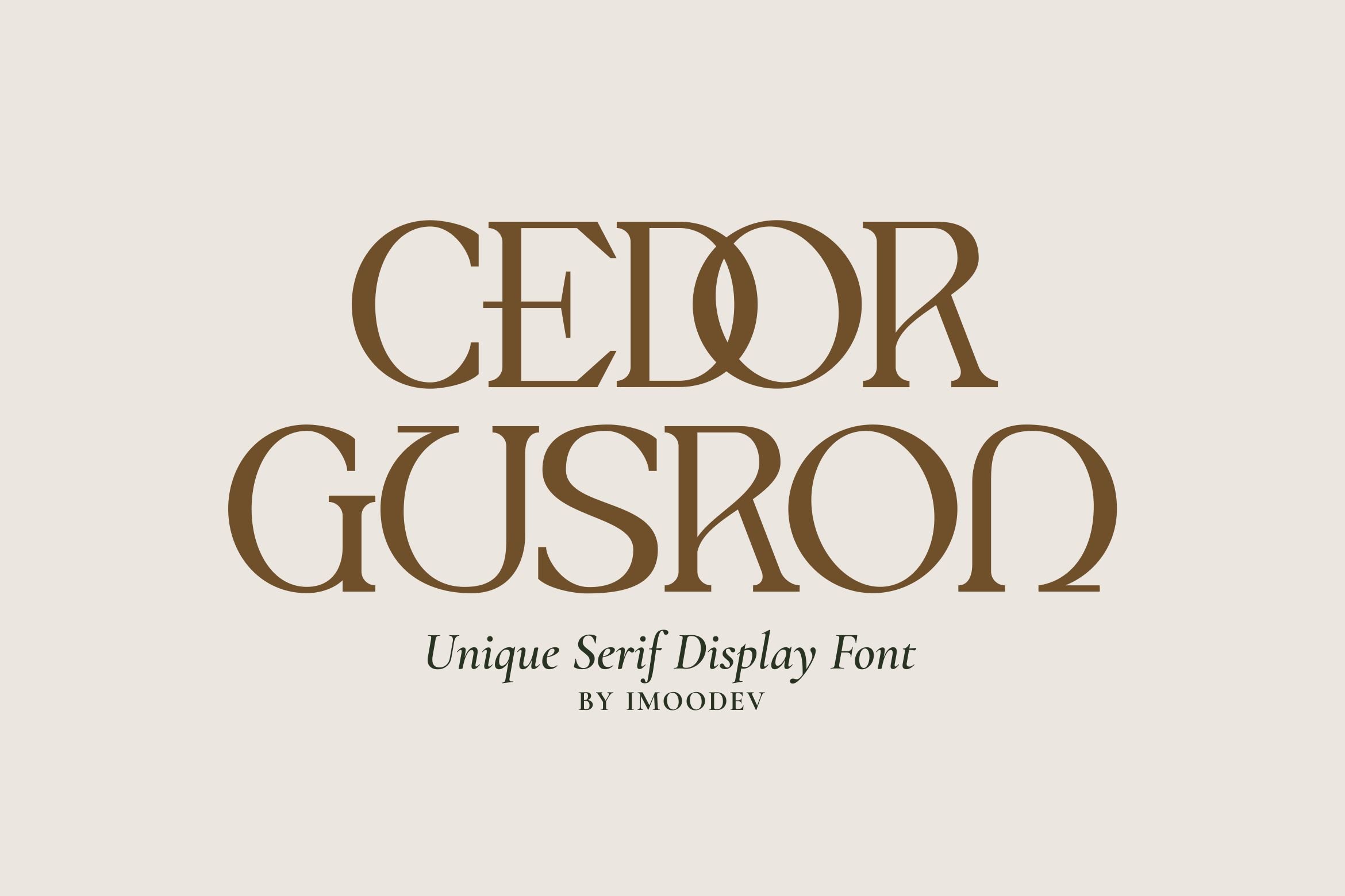 Cedor Gusron - Luxury Font cover image.