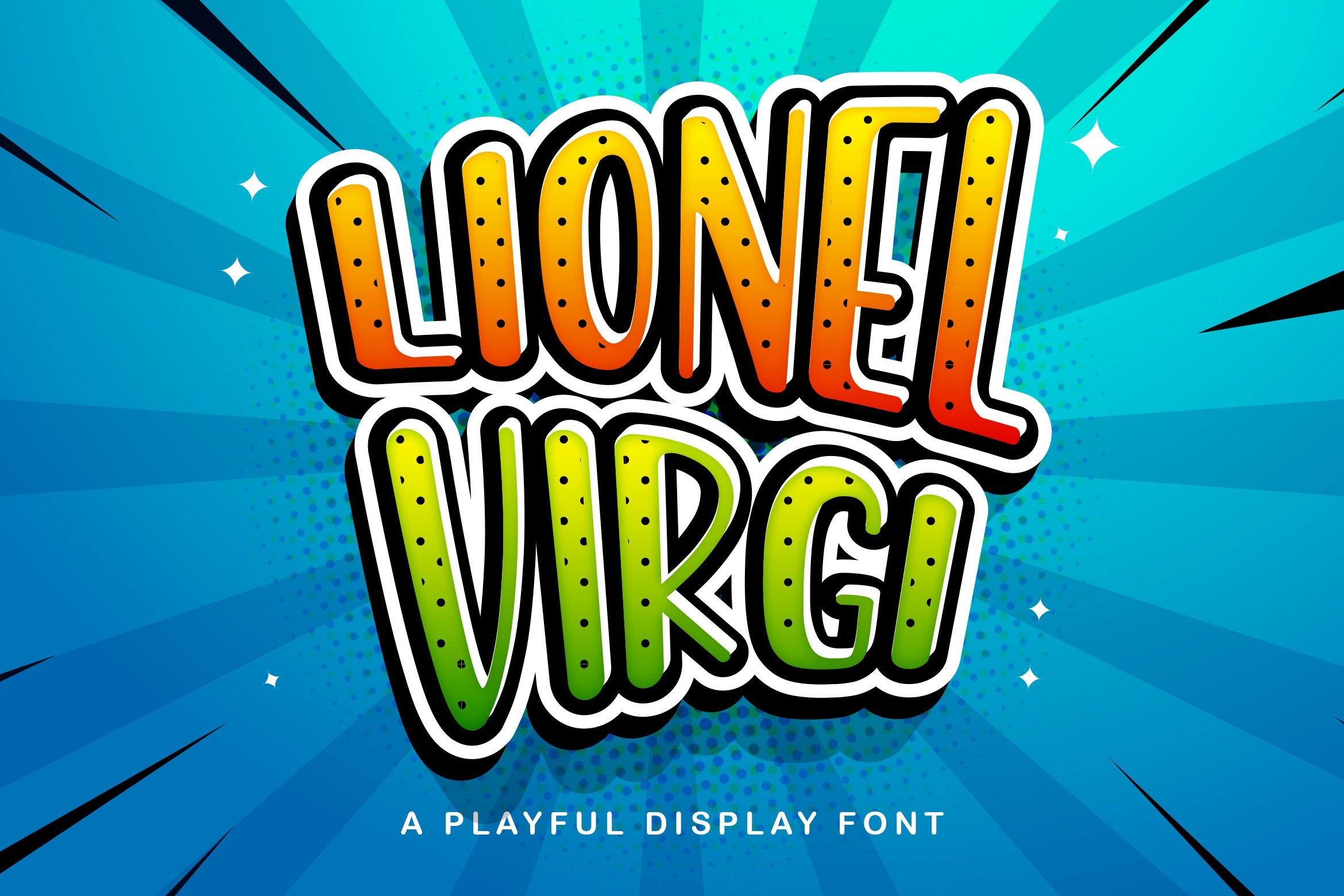 LIONEL VIRGI - Playful Display Font cover image.