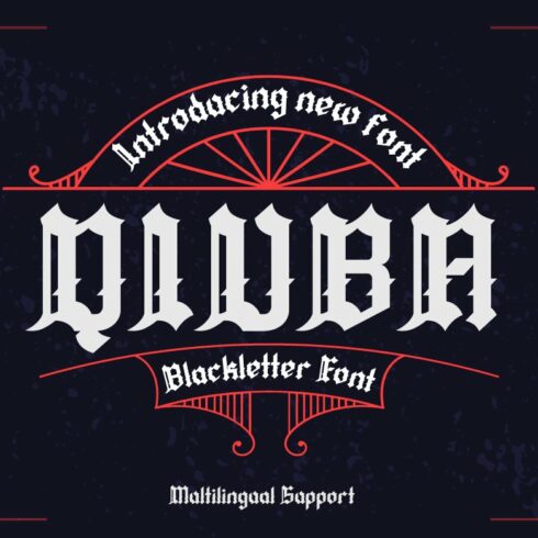 QIUBA Blackletter font cover image.