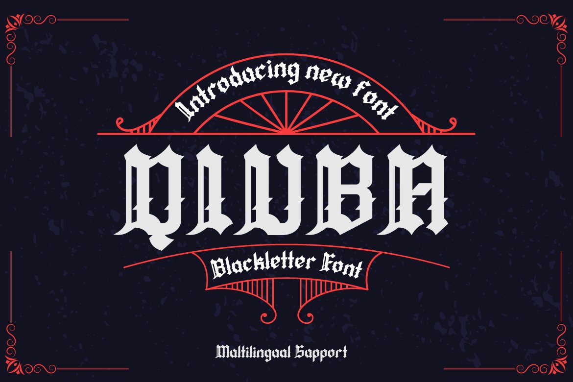 QIUBA Blackletter font cover image.